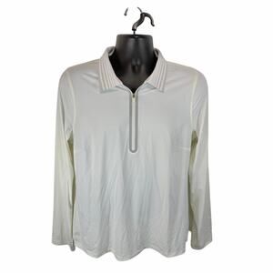 G/Fore Golf 1/4 Zip Pullover White XL Women’s Silky Tech Nylon Quarter Zip